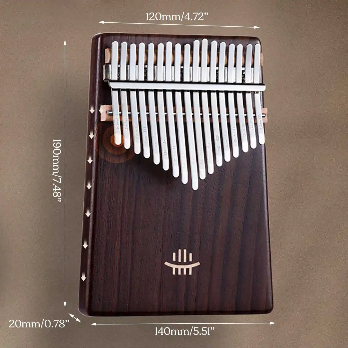 

Kalimba 17 Keys Full Solid Finger Piano Wooden Mbira Acacia Muscial Instrument for Beginner Practical Kalimba 17 Christmas Gift