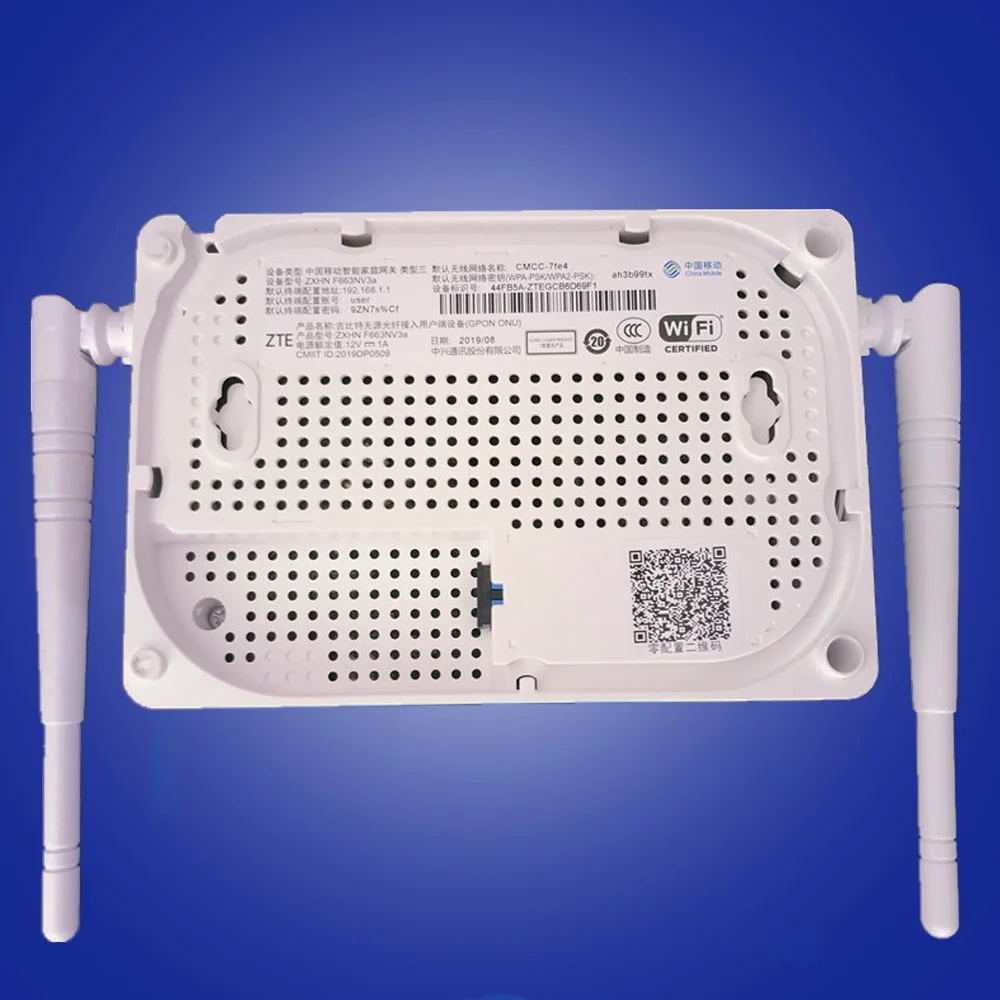 8 шт. новый оригинальный ont onu gpon wifi Z T E F663NV3A английская прошивка порт 1GE + 3FE 1Tel Wifi USB |