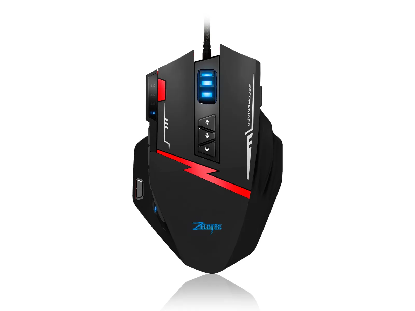 Игровая мышь Zelotes C15 7000 DPI 13 программируемых кнопок настройка веса 5 эргономичная