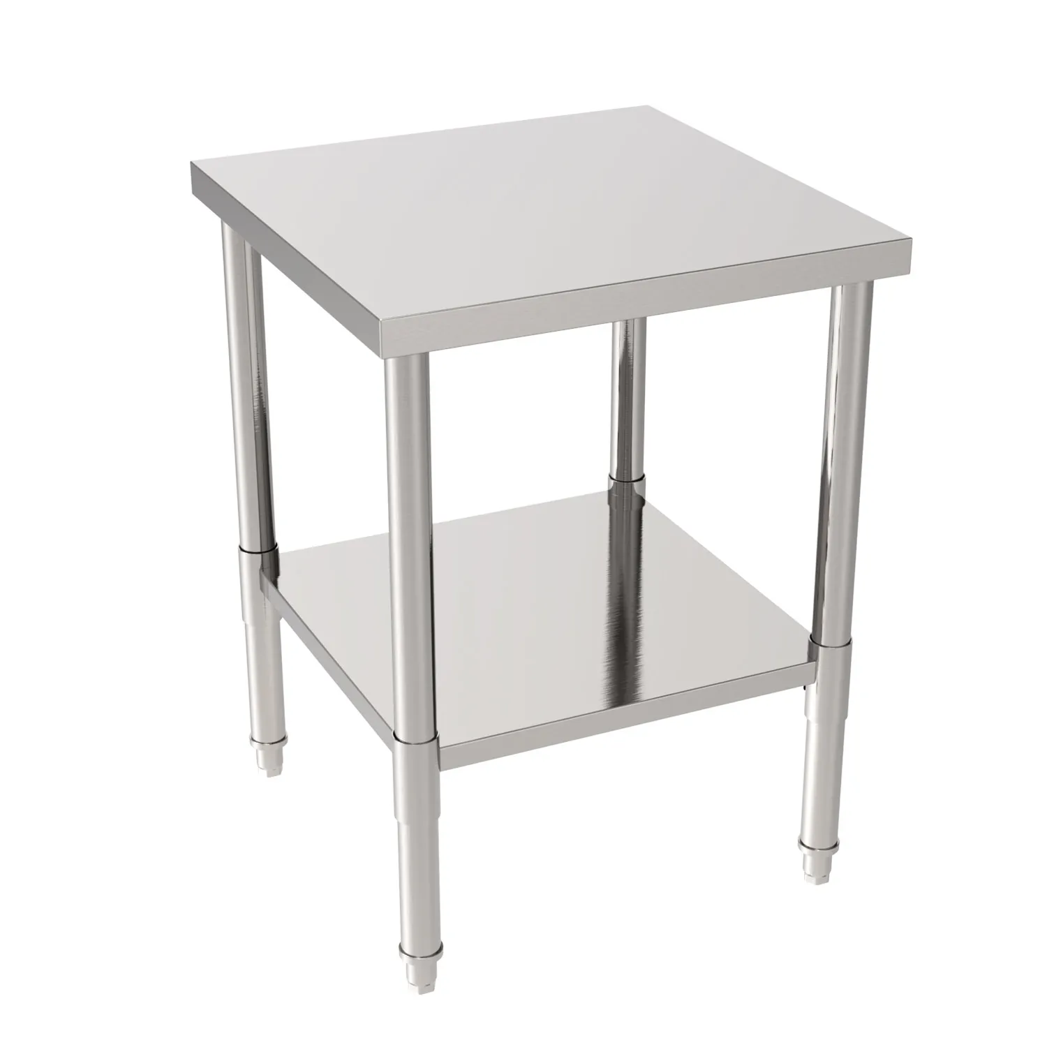 

Commercial Stainless Steel Kitchen Work Prep Table,Heavy Duty Food Metal Table with Galvanized Legs and Undershelf for Kitche