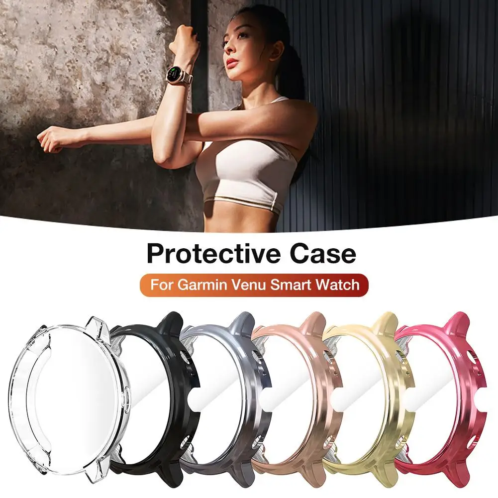 

TPU Protective Case for Garmin Venu Smart Watch Shock-resistant Cover Protective Bumper Shell Smartwatch Accessories