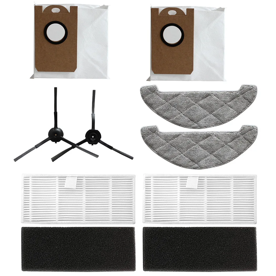 

8pcs Dust Bags Mops Cloth Rags Side Brush Filter For S9 Robot Vacuum Cleaner Accessories Cleaning Floor Cleaner Replacement Part