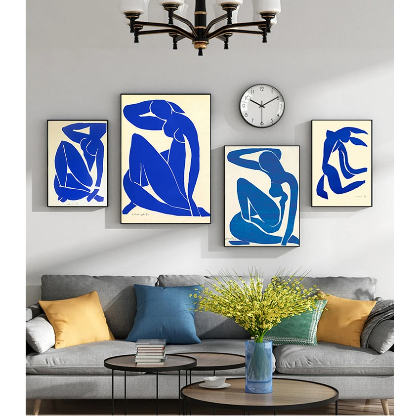 

Hd Print Wall Picture For Living Room Abstract Home Decoration Canvas Art Painting French Henri Matisse Blue Posters