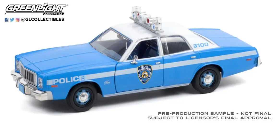 

Автомобили Greenlight 1:24 1975 Плимут фурия-полиция NYPD коллекция металлических литых моделей автомобилей