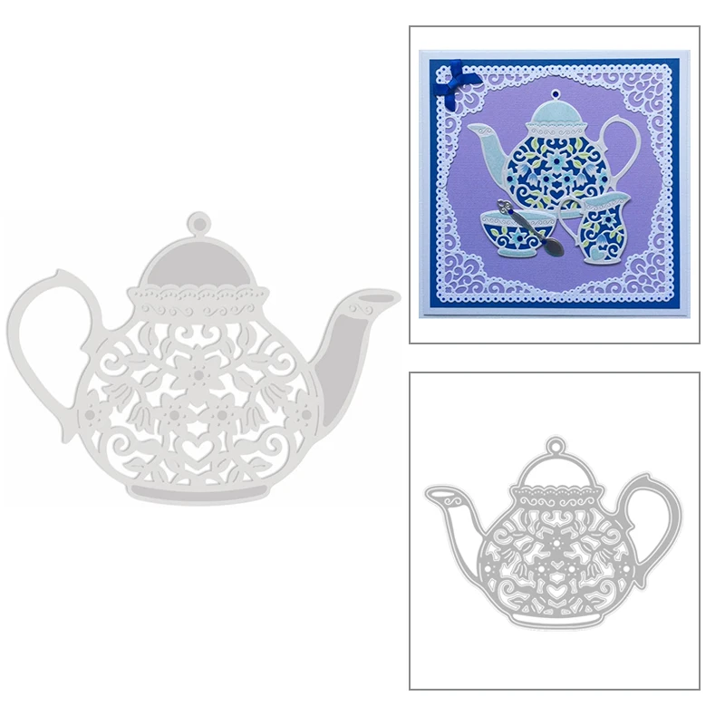 2020 Новый Чай вечерние металлический Трафаретный вырубной штамп горшок чашка и