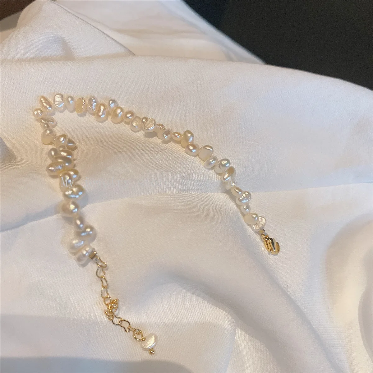 

2021 New Retro Simple Temperament Natural Freshwater Bracelet French Gentle Ins Wind Small Simple Bracelet Party Jewelry