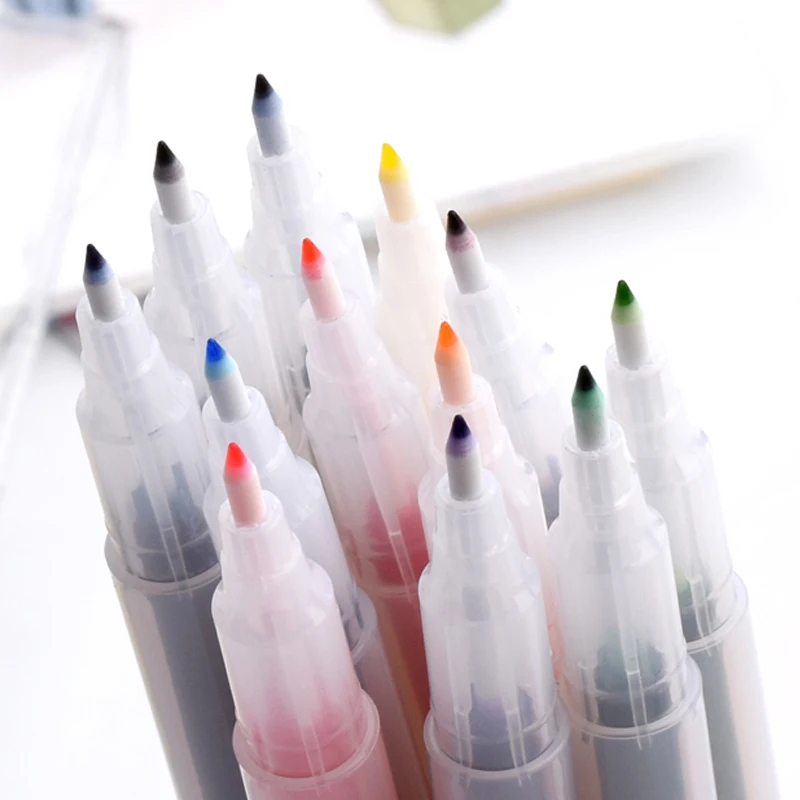 

24 Colors Korea Kawaii Gel Pen Set 0.5mm Fine Fiber Tip Cute Color Pens Drawing Painting Caneta Gel Stationary School Supplies