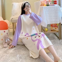 disney anime cute kawaii night wear women flannel thick warm pajamas for women 2021 autumn winter sleepwear camisola feminina