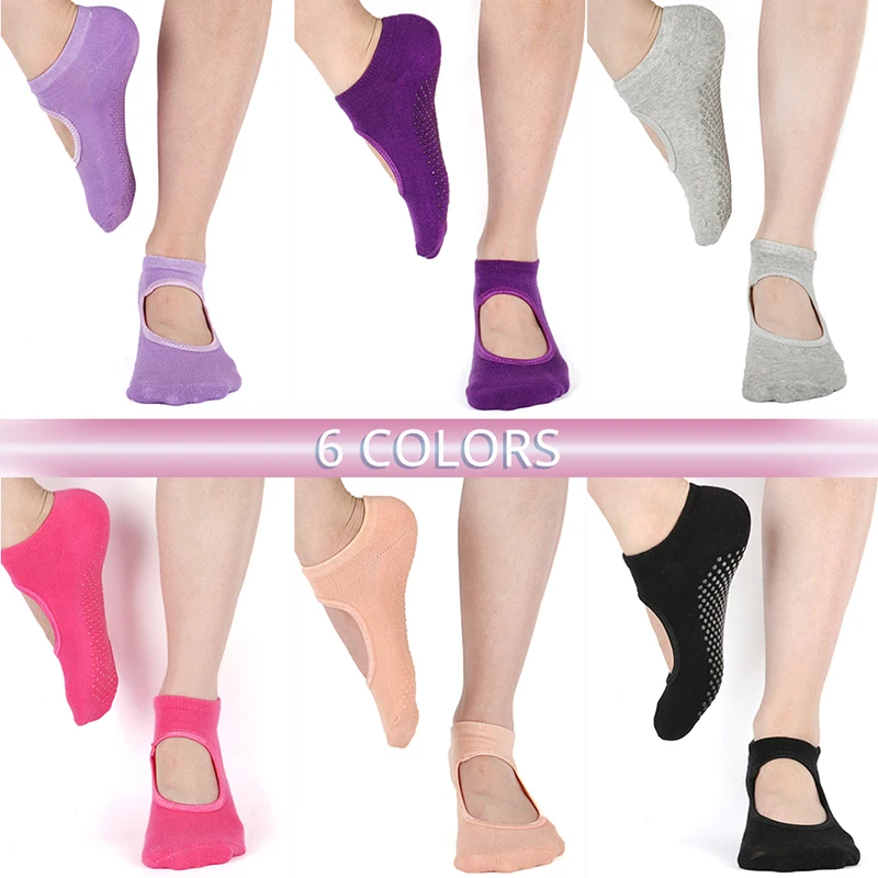 Женские нескользящие носки-башмачки низкие носки-тапочки быстросохнущие