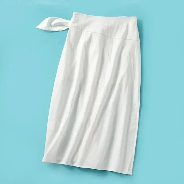 Женская Юбка-миди с разрезом длинная юбка на шнуровке повседневная одежда для