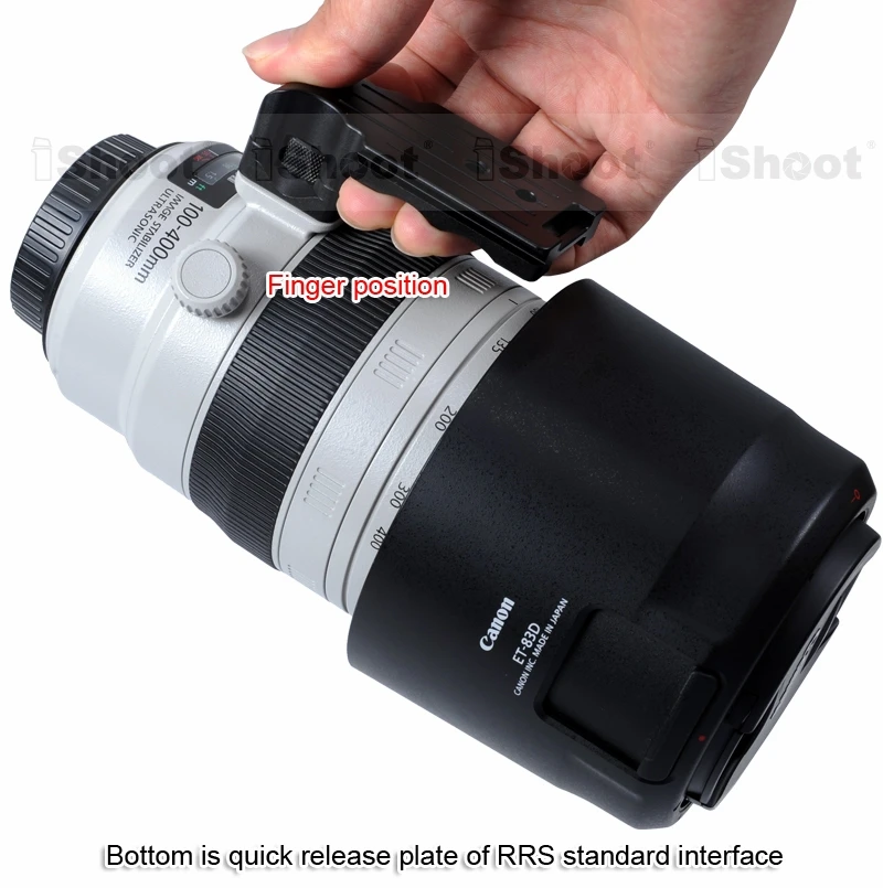 Стойка объектива с шаровой головкой для камеры БЫСТРОРАЗЪЕМНАЯ пластина Canon EF 100