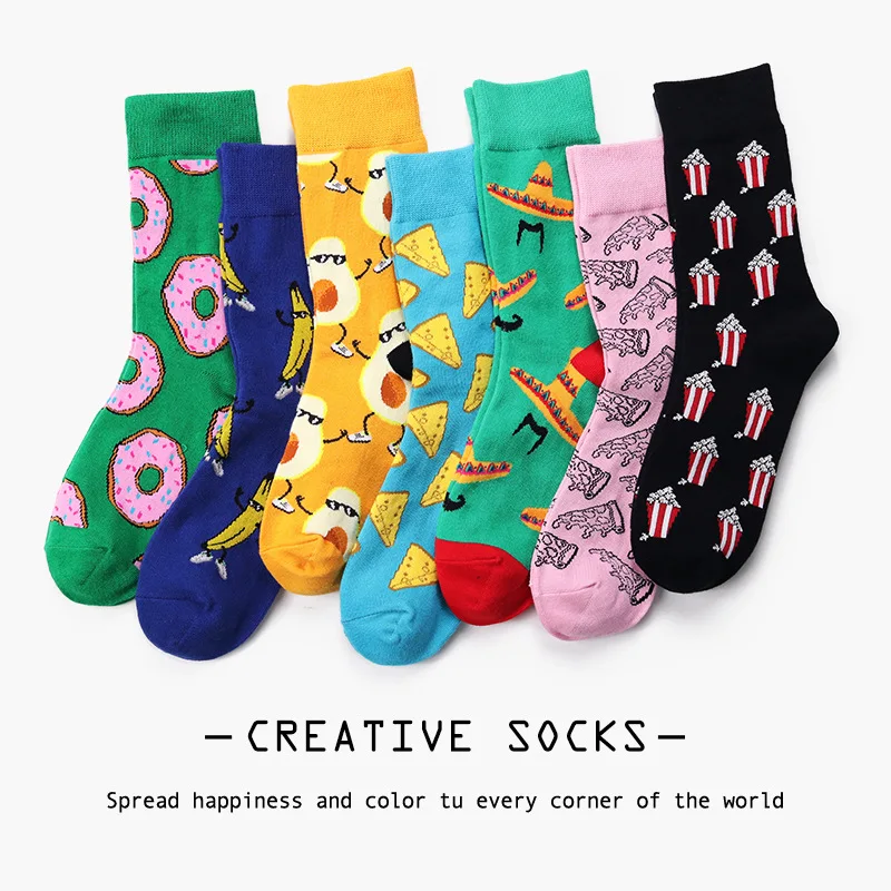 Новинка 2020 года парные носки креативные тубы серии с изображением десертов