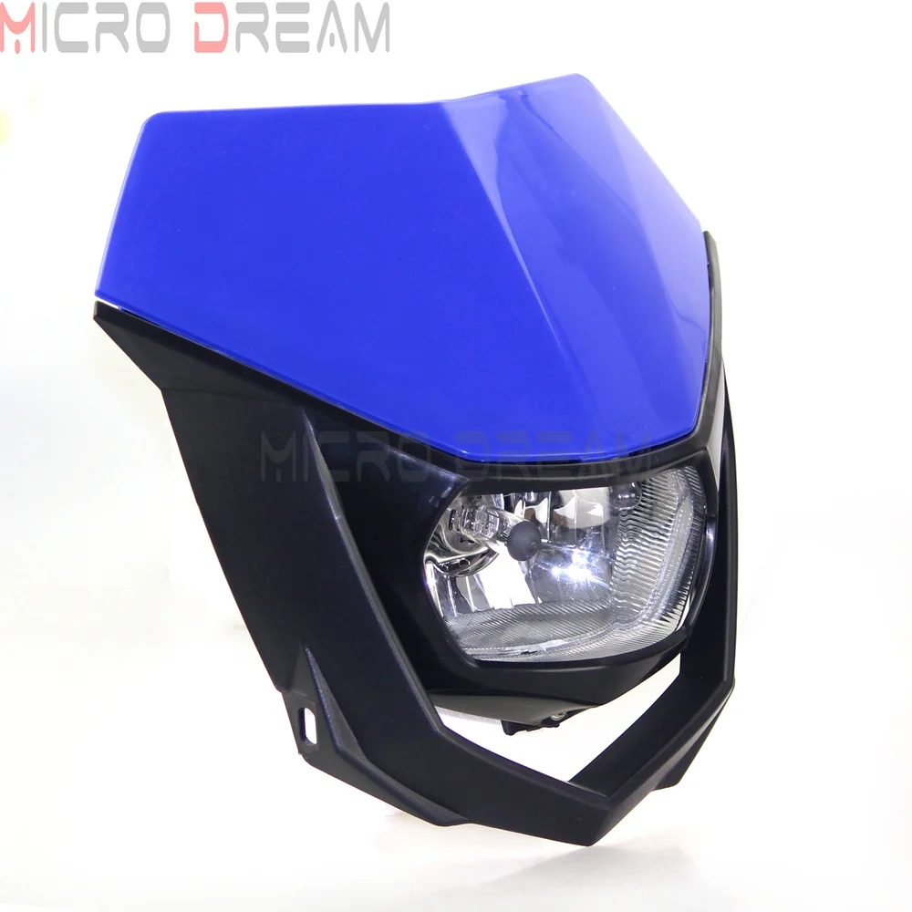 Передняя фара Enduro Cross Halo Blue Off Road Dual Sports обтекатель для XR125 XT350 WR250 WR426 YZ450 DRZ400SM| |