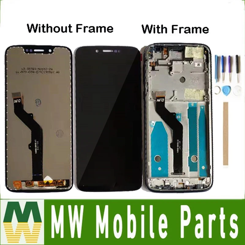 Без/с рамкой для Motorola Moto G7 Play ЖК-дисплей+ сенсорный экран дигитайзер Сенсорное Стекло в сборе с инструментами и лентой