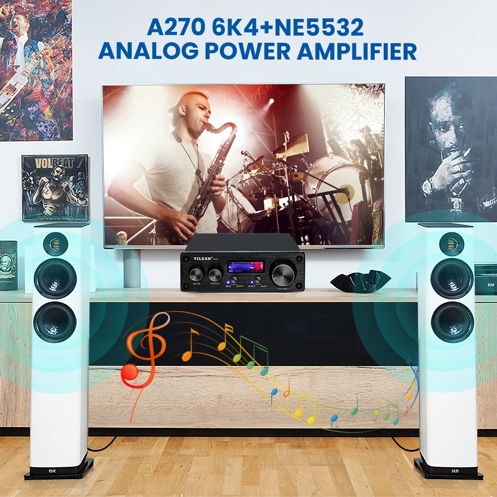 HiFi NE5532 6K4 ламповый аналоговый фотоусилитель с 2 входами управление высокими