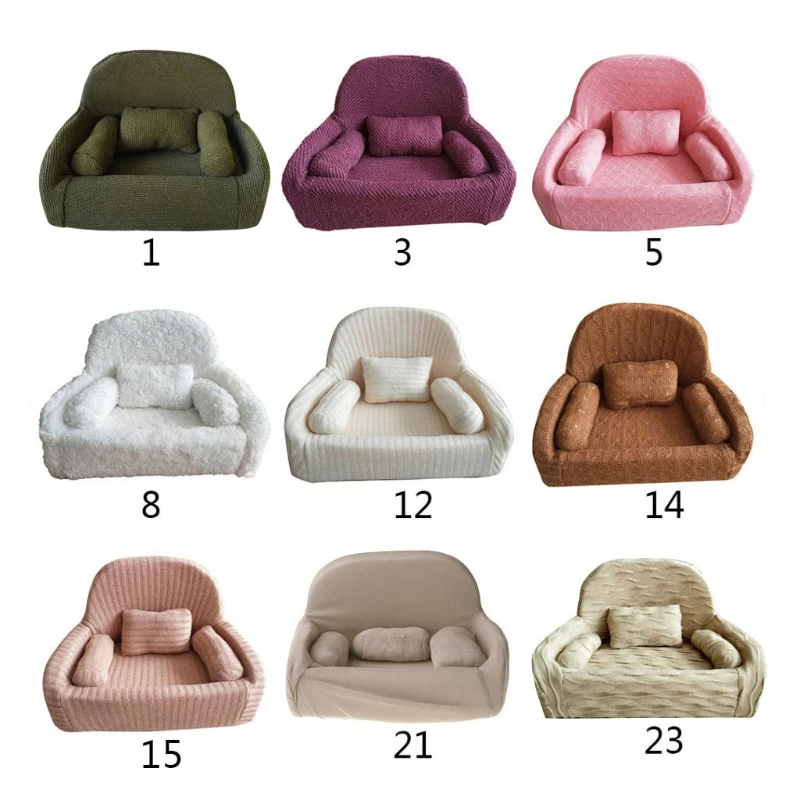

4 Pcs/Set Newborn Photography Props Baby Posing Sofa Pillow Infant Photo Shooting Chair Decoration Fotografia Accessory