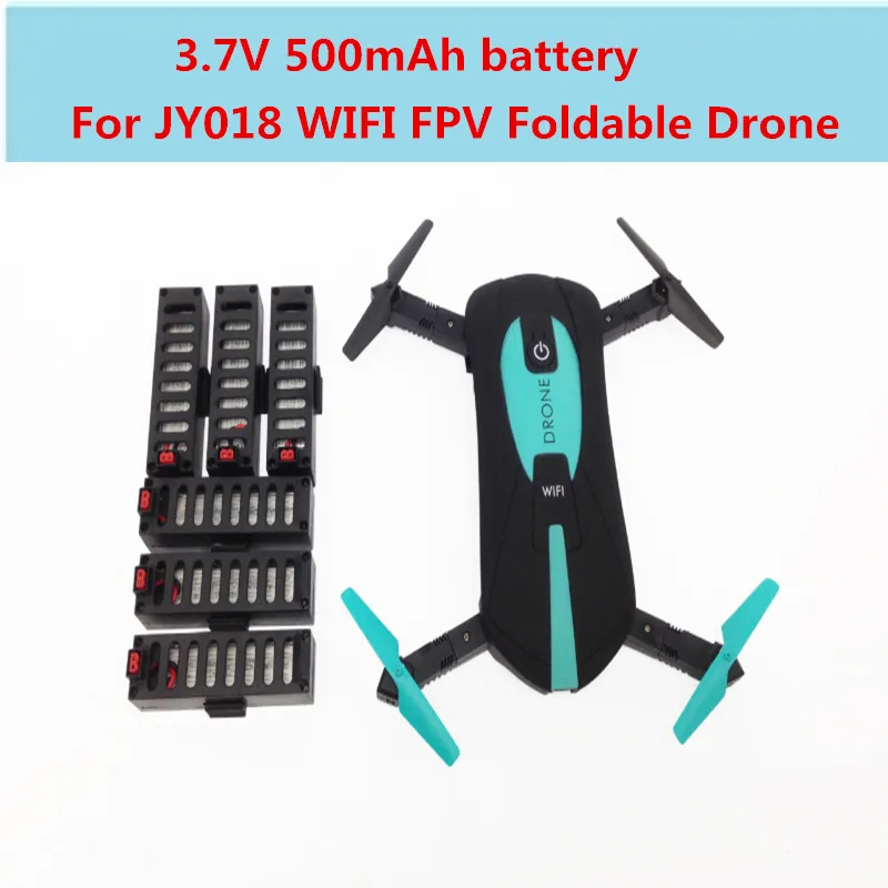 

JY018 Foldable Portable WIFI FPV RC Drone Spare Parts Battery 2pcs or 1pcs Battery 3.7V 500mAh