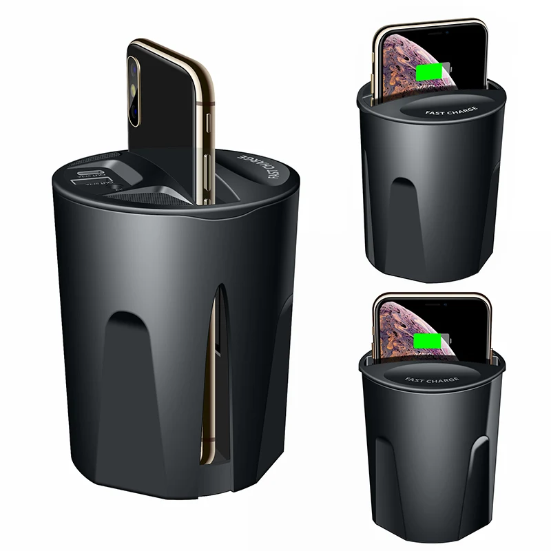 

10W Fast Wireless Charger Car Charger Cup for iPhone 11 Pro XS XR/X/8 SAMSUNG Galaxy S9/S8/Note10/Note9 car Cup Charging holder