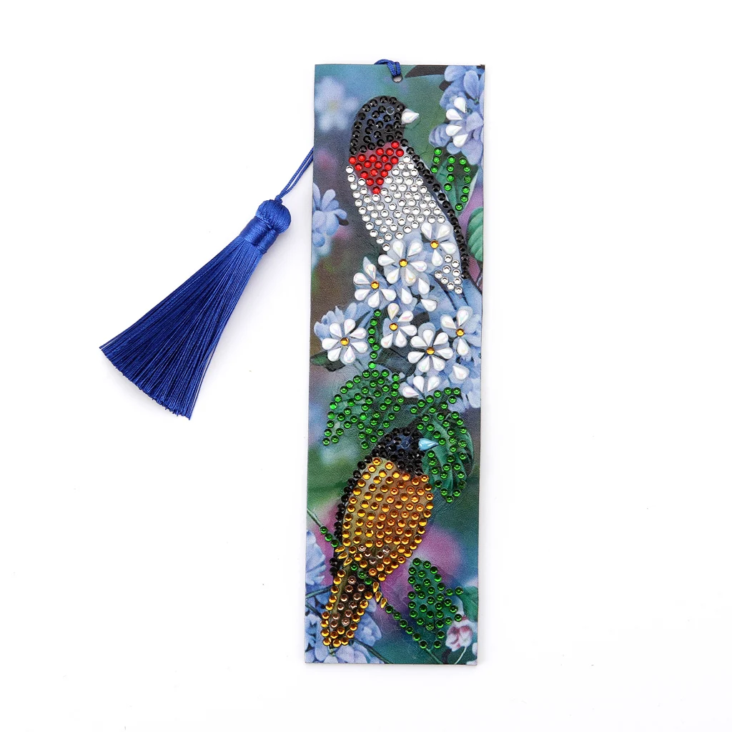 T16006 5D DIY алмазная живопись кожа Закладка с кисточкой книжные знаки особой формы Алмазная вышивка DIY ремесло - Цвет: T16006