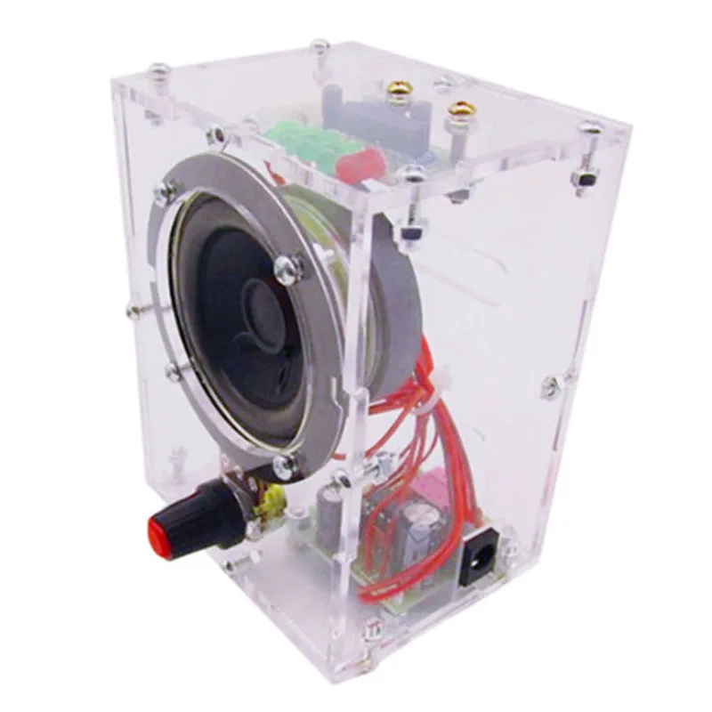 

HOT-5W мини-электронная прозрачная коробка для динамиков, комплект «сделай сам», усилитель звука, музыка, аудио