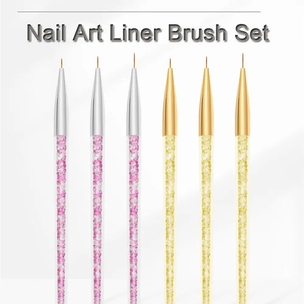

Gel Brush 3D Painting Brush Ultra-thin Oval Head Nail Art Drawing Pen Nail Liner Pen Nail Art Brush Set Manicure Tool