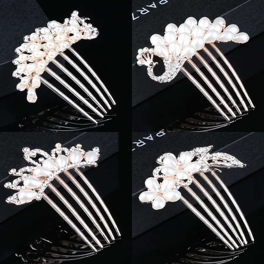 

2023 New Korean Style Pearls Wedding Hair Comb Bridal HairPins Clips Women Jewelry Accessories Handmade Headpieces