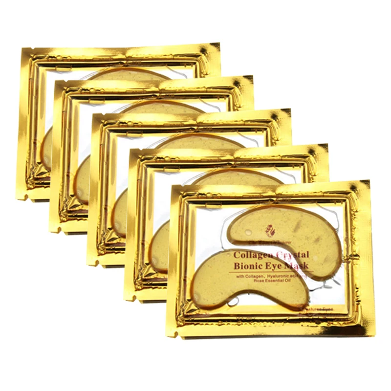 2 предмета = 1 пара 24K Gold Crystal коллагеновая маска для глаз ухода за кожей вокруг
