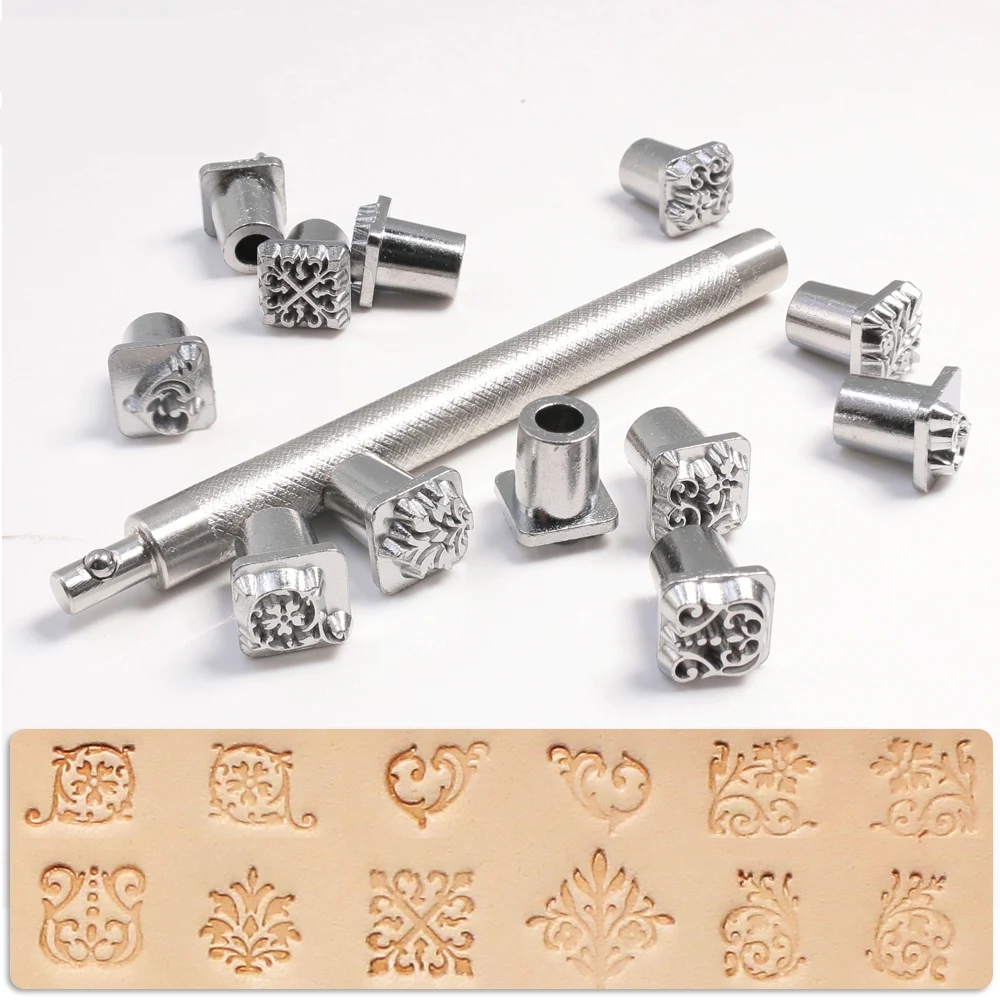 

Pottery Tools Stamp for Embossing Baroque Lace Zodiac Animal Letter Texture Print Diy Clay Ceramic Mini Metal Stamping Tool Set