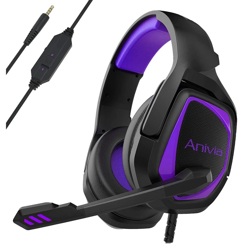 

Anivia MH602 Gaming Headsets Wired Noise Reduction Over Ear Gaming Headphone with Microphone for One PC Laptop