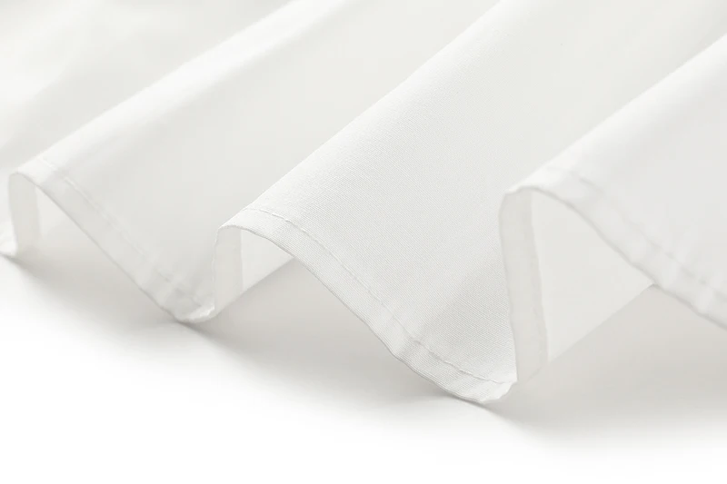 

[EAM] Women White Pleated Ruffles Pearls Casual Dress New Round Neck Short Puff Sleeve Loose Fit Fashion Tide Spring Summer 2021