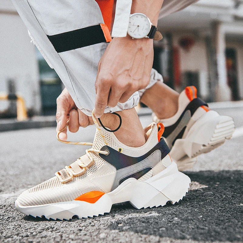 

New Style Men Running Shoes Ourdoor Jogging Trekking Sneakers Lace Up Athletic Shoes Comfortable Light Soft Free Shipping 39-44