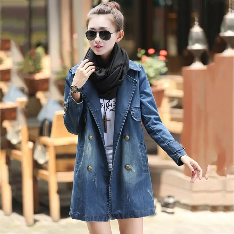 Куртка Cowgirl средней длины Осень-зима 2024 новая джинсовая ветровка