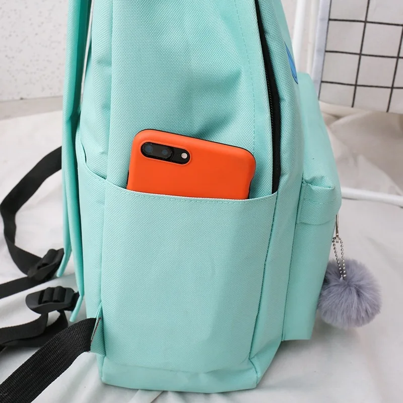 4 шт./компл. рюкзак для девочек подростков сумка карандаш клатч холщовые сумки на