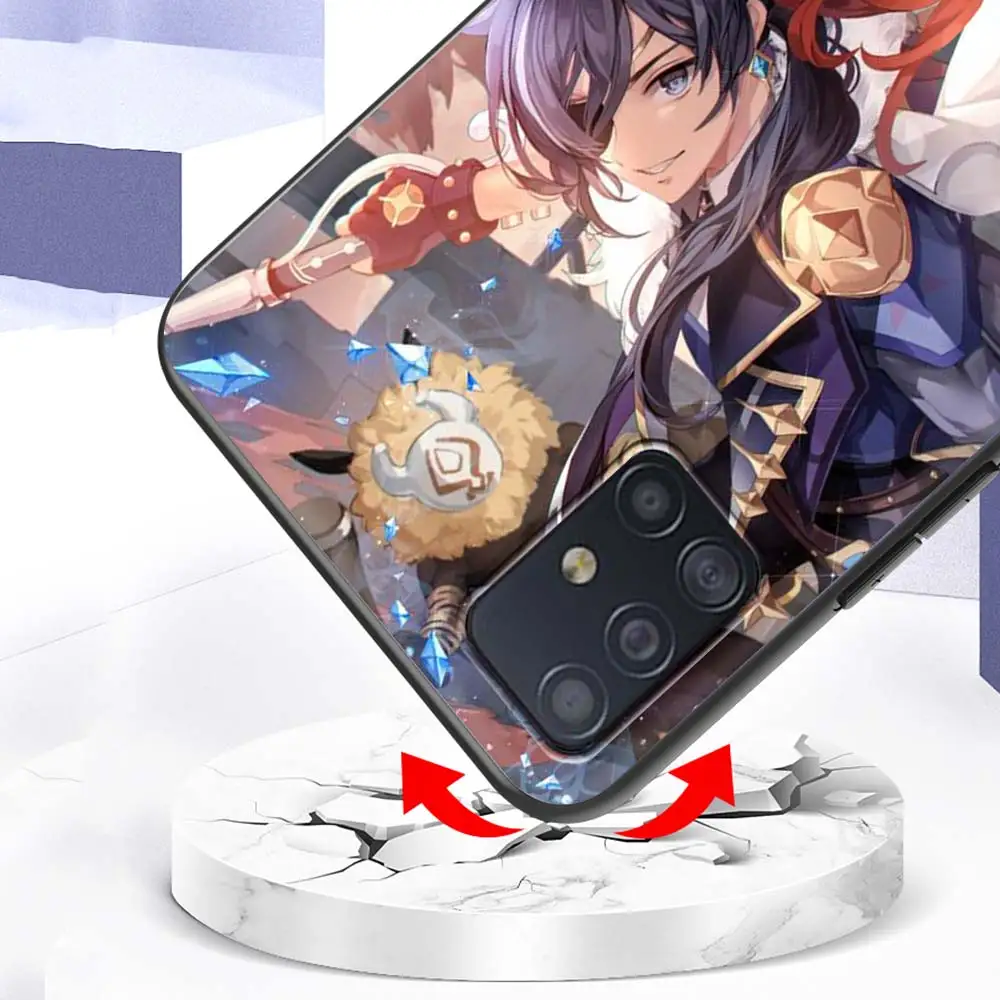 Genshin Impact Game Cover For Samsung A51 A71 A91 A72 A52 A42 A41 A32 A31 A21s A21 A12 A11 A02s A02 A01 TPU Case Black Caso