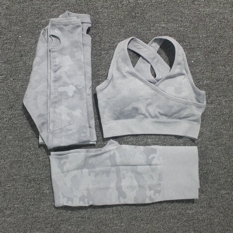 Для женщин Фитнес костюм для спорта йоги женские кружевные бесшовные