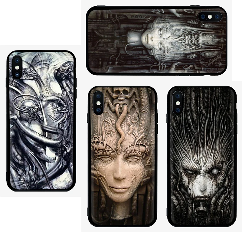 Мягкий силиконовый чехол для телефона EWAU Hr Giger Li II чехол для iPhone 5 5S SE 6 6s 7 8 Plus X XR XS 11 Pro MAX