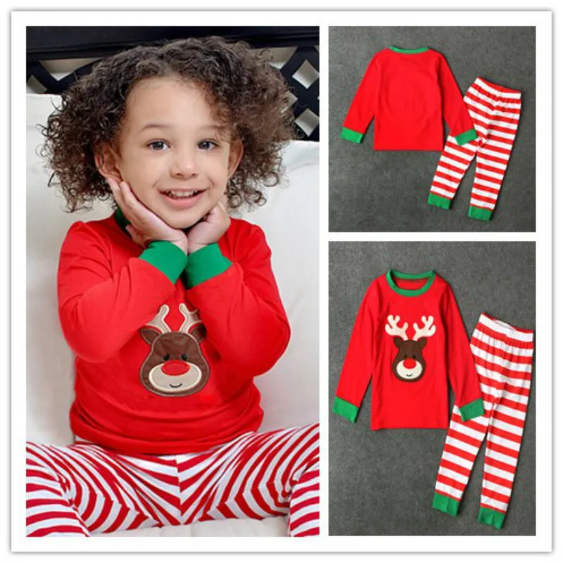 Одежда для маленьких девочек костюм на весну и осень Рождественская футболка с