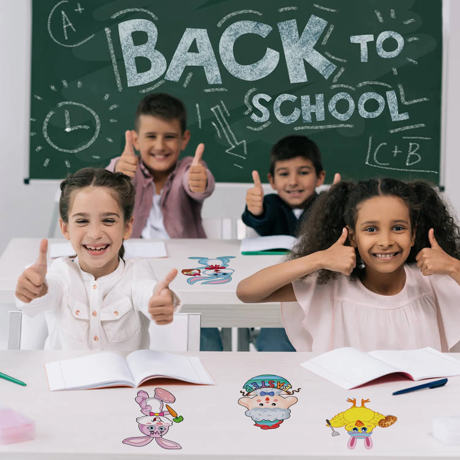 Пасхальные наклейки сделай сам 24 листа зайчик Цыпленок ягненок для детей малыши