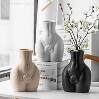 new creative human body ceramic flowerpot creative ceramic art body flowerpot sculpture crafts woman ass vase home decoration