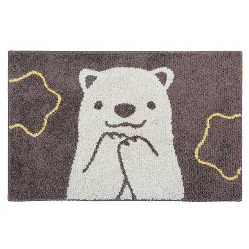 

Нескользящий коврик для ванной, мягкий коврик из микроволокна с милым медведем для ванной комнаты, водный Впитывающий Коврик для машинной с...