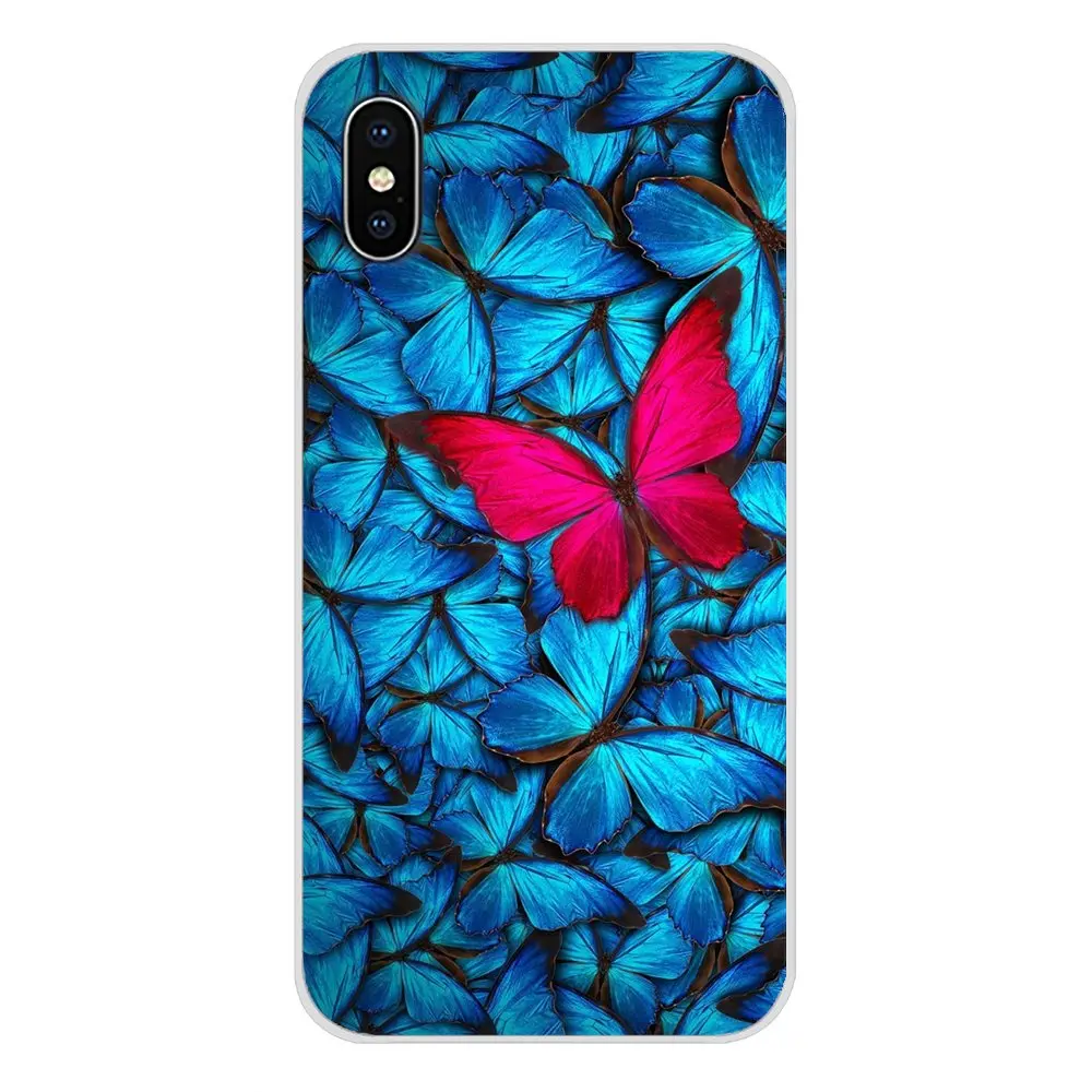 Phone Cases Covers Red butterfly on white roses flower For Apple iPhone X XR XS 11Pro MAX 4S 5S 5C SE 6S 7 8 Plus ipod touch 5 6 | Мобильные