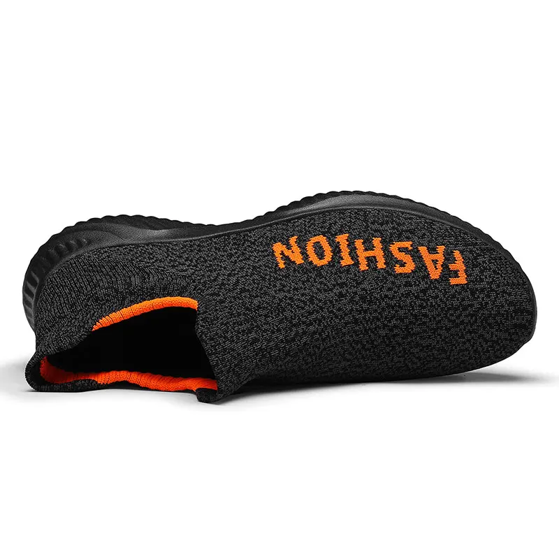 Лидер продаж мужская обувь без шнуровки дышащая легкая носок кроссовки