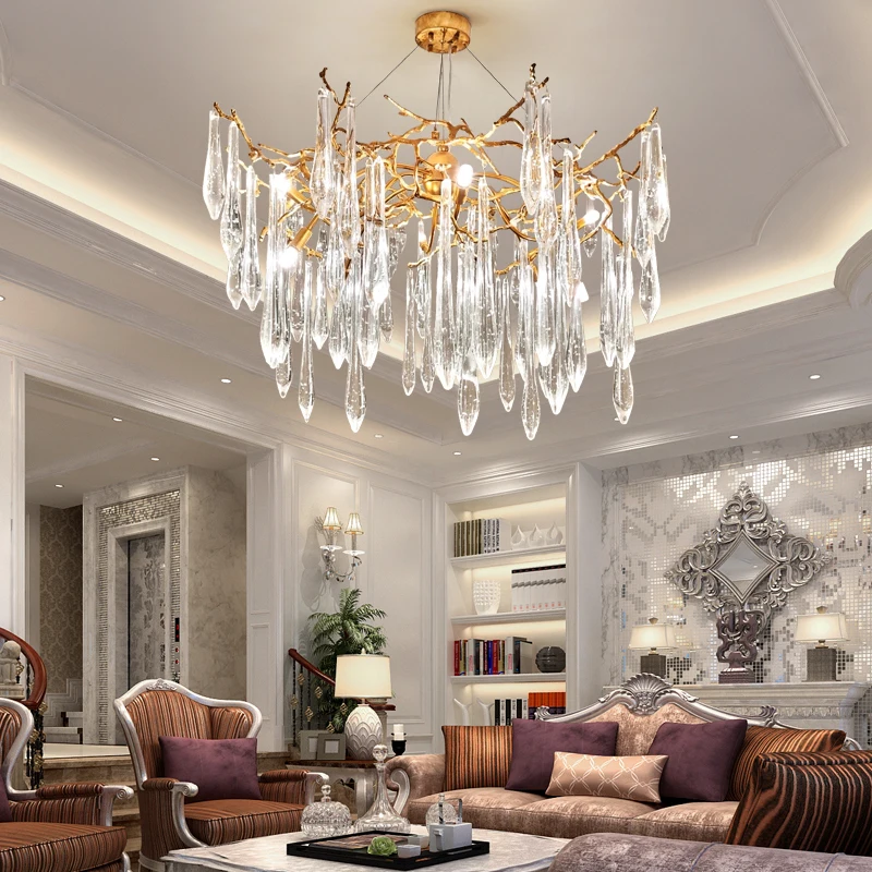

Modern 60/80/100cm Crystal Bubble Pendant Light with Bird's Nest Ceiling Plate Living room Bedroom Hotel Hanging Light