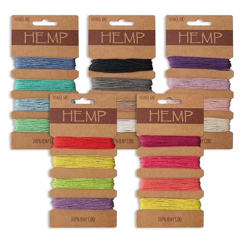 

Шнур из льна разных цветов, веревка из натурального шпагата для изготовления браслетов и брелоков ручной работы, 100 ярдов