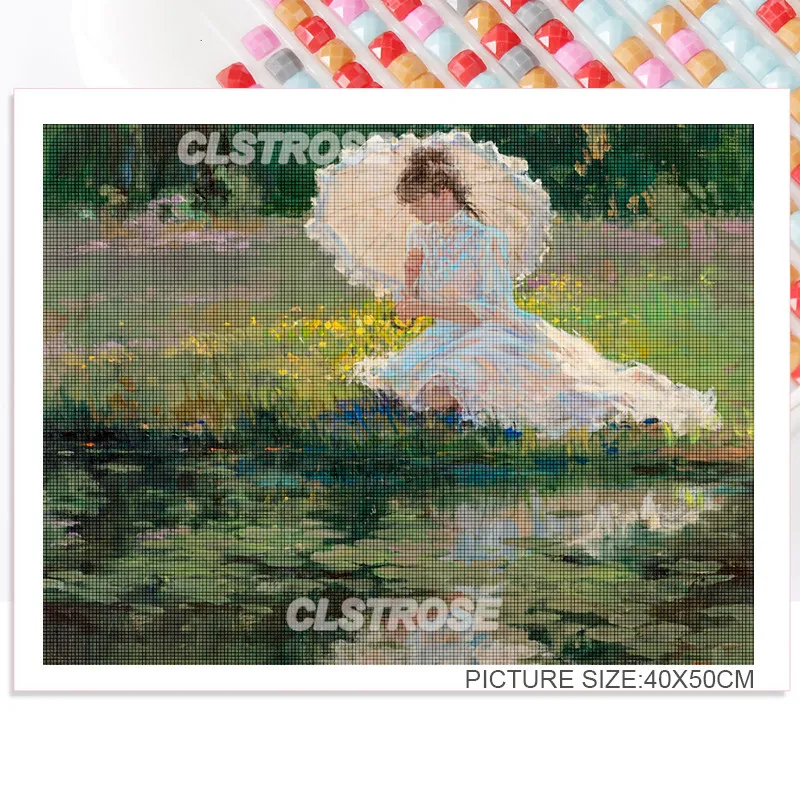 

Diamond Painting Figure 5D Diy The Girl Wearing A Suspender Skirt Can Customize The Home Wall Decoration for The Bedroom