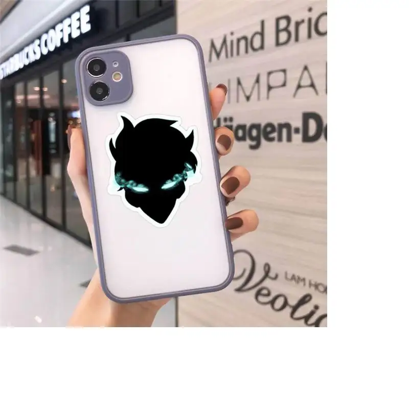 

leveling cute cartoon Bear warrior Phone Cases Matte Transparent for iPhone 7 8 11 12 s mini pro X XS XR MAX Plus cover funda