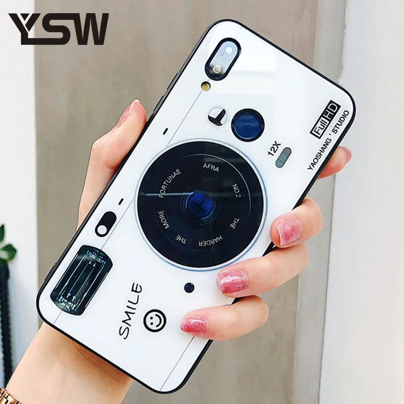 YSW для Huawei P20 Lite Модный чехол камеры Nova 3E P10 plus Pro жесткие чехлы TPU Edge kickstand Sport Funda