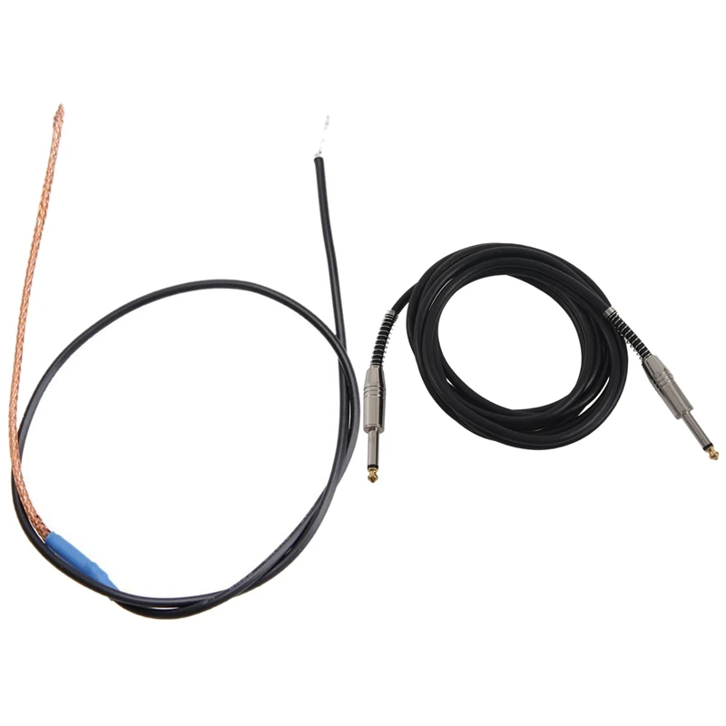 

3 Meter Guitar Cable Bass Electric Jack Cord Plug Low Noise Black & Acoustic Guitar Saddle Piezo Bridge Pickup Soft