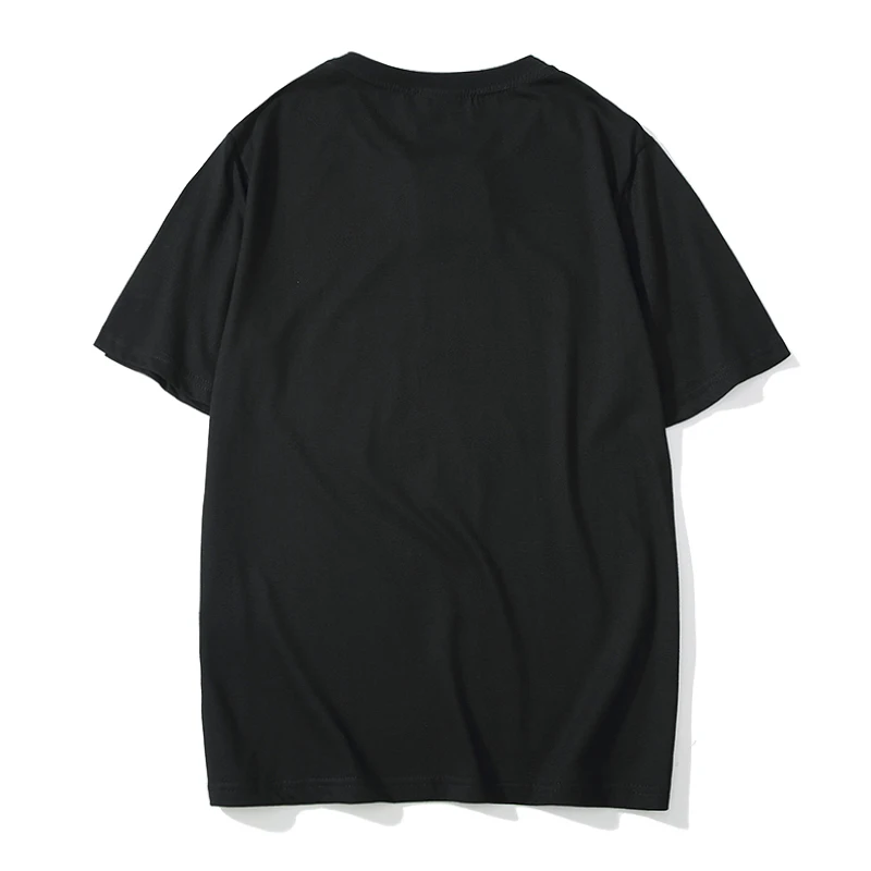 

Classic Zip Print Short Sleeve T-shirt Color Black White M~XXL