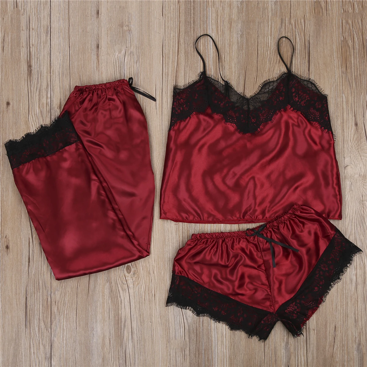 

Hot Summer Women Satin Lace Mesh Sleepwear Babydoll Nightwear Shorts Pyjamas Female Sexy Sleepwear Outfits 9 Colors